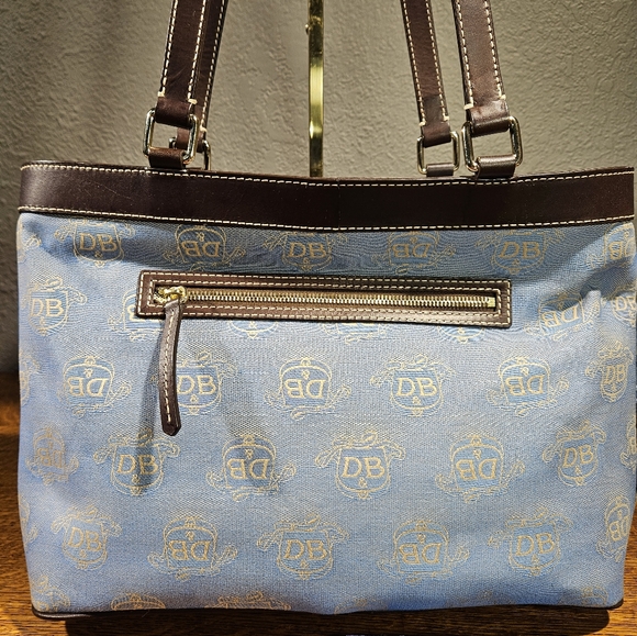 Dooney & Bourke East/West Denim Shoulder Bag NWT 5 Piece - Picture 8 of 15